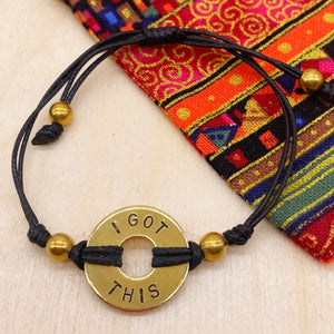 I GOT THIS - Beaded Brass Ring Bracelet
