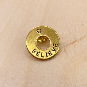 Custom Brass Mantra Pin
