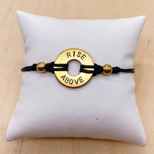 RISE ABOVE - Knotted Brass Ring Bracelet