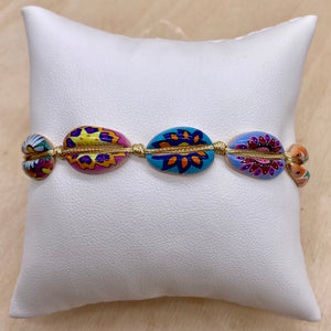 Painted Cowry Shells Stacker